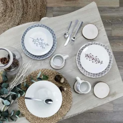 Mug en porcelaine Cottage 35 cl (Lot de 6) (Gris)