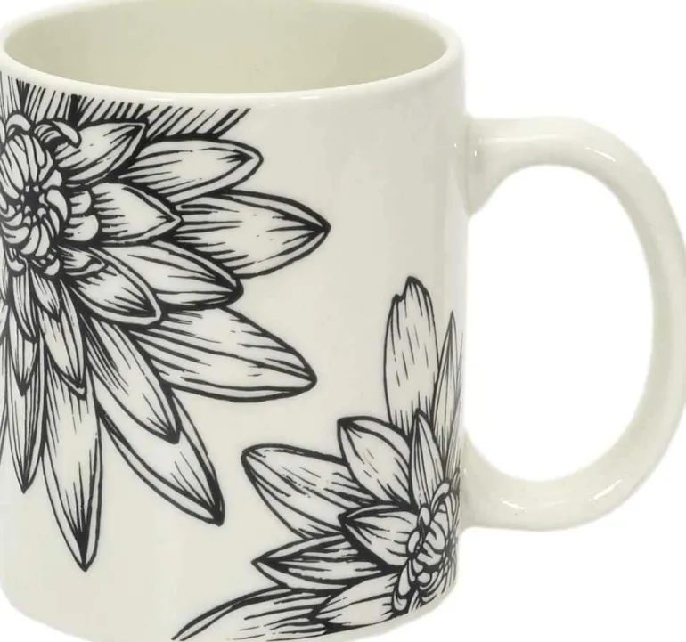 Mug en porcelaine Cottage 35 cl (Lot de 6) (Gris)