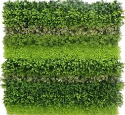Mur végétal en plastique 1 m x 1 m (Nature)
