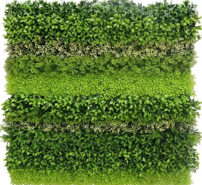 Mur végétal en plastique 1 m x 1 m (Nature)