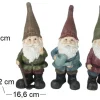 Nain de jardin assortis en résine (Lot de 3) (45 cm)