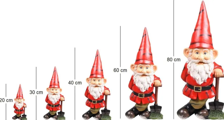 Nain de jardin en résine André (Pelle - 30 cm)