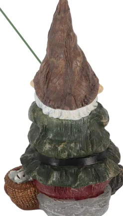 Nain de jardin pêcheur en résine 25 cm
