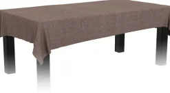 Nappe rectangulaire effet lin imperméable 260 x 170 cm (Taupe)