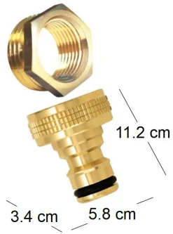 Nez de robinet femelle automatique avec réduction en laiton