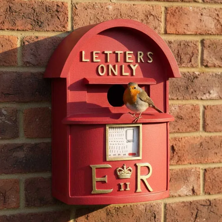 Nichoir boite à lettres britannique rouge