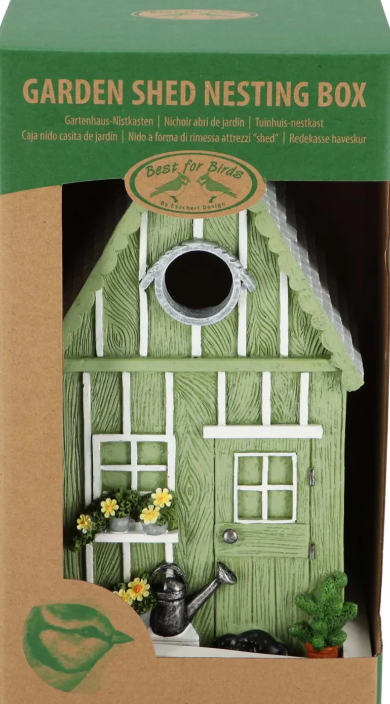 Nichoir à mésange en polyrésine et bois contreplaqué (Abri de jardin)