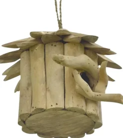 Nichoir rond en bois d'albésia (20 x 18 cm)