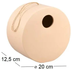 Nichoir rond en céramique 20 cm x 4.5 cm (Sable)