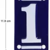 Numéro de maison en fer émaillé (Chiffre 1)