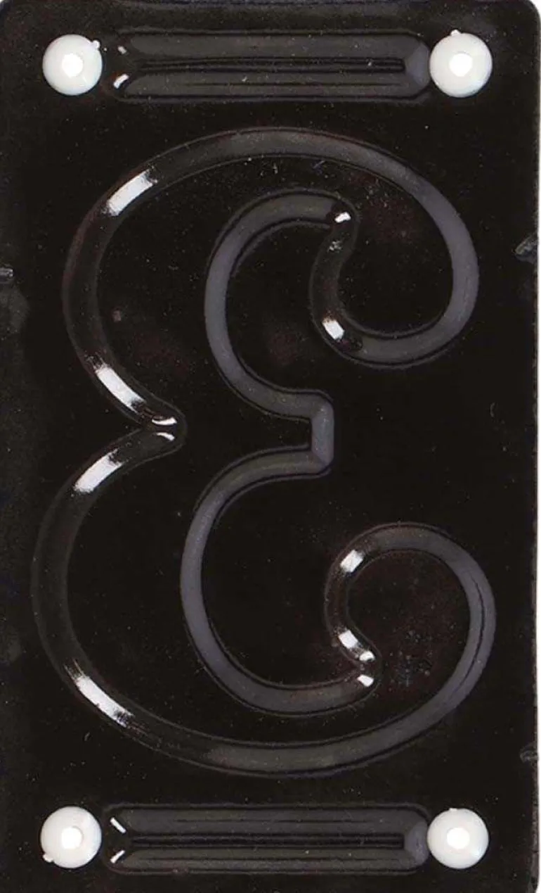 Numéro de maison en fer émaillé (Chiffre 3)