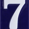 Numéro de maison en fer émaillé (Chiffre 7)