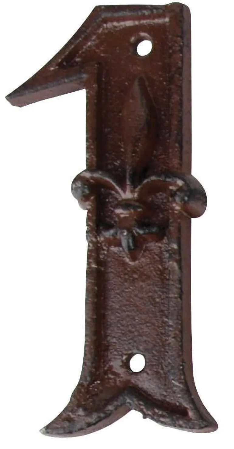 Numéro de maison en fonte (Chiffre 1)