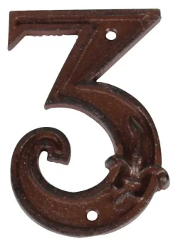 Numéro de maison en fonte (Chiffre 3)
