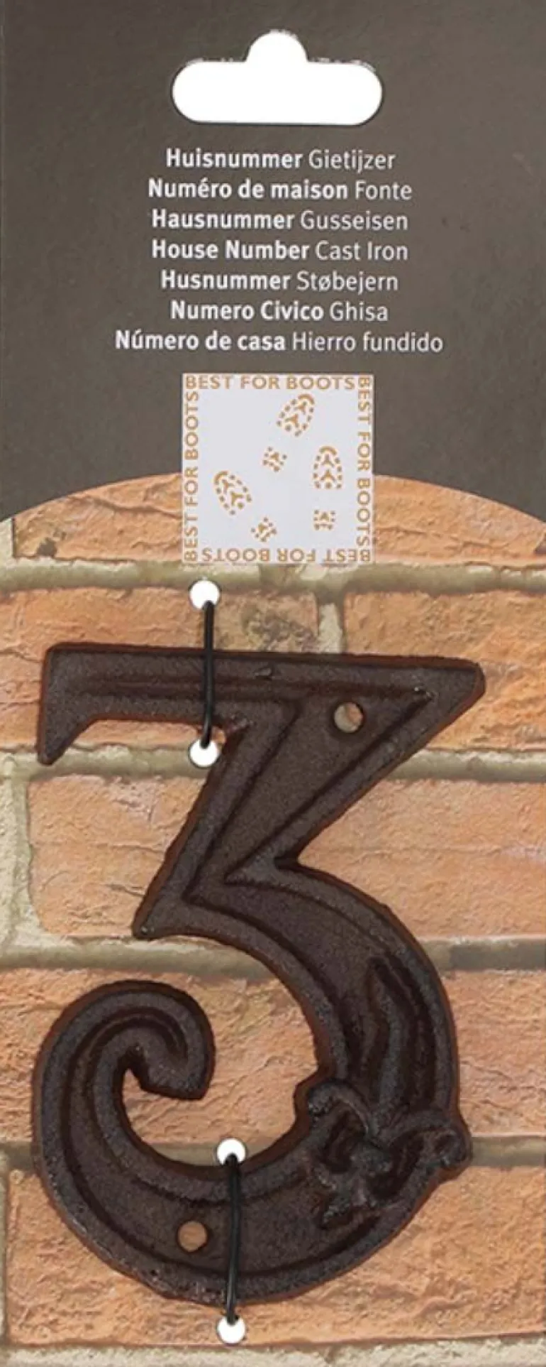 Numéro de maison en fonte (Chiffre 3)