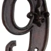 Numéro de maison en fonte (Chiffre 9)