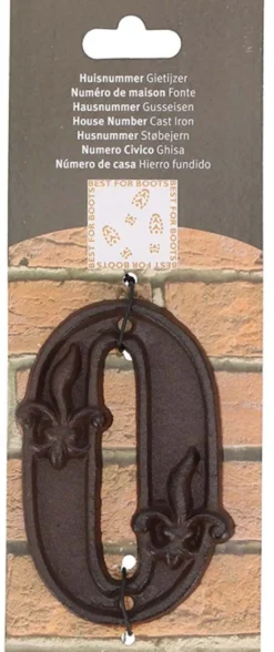 Numéro de maison en fonte (Chiffre 0)