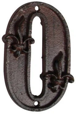 Numéro de maison en fonte (Chiffre 0)