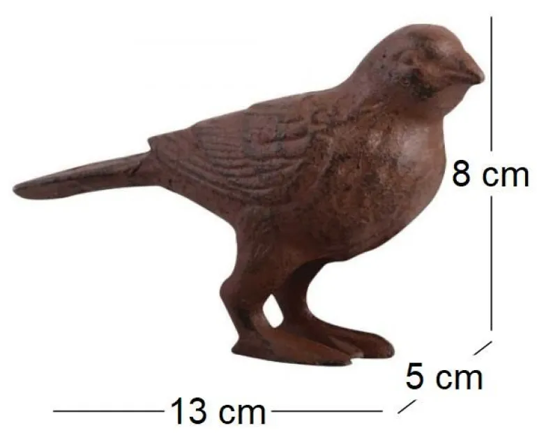 Oiseau déco en fonte