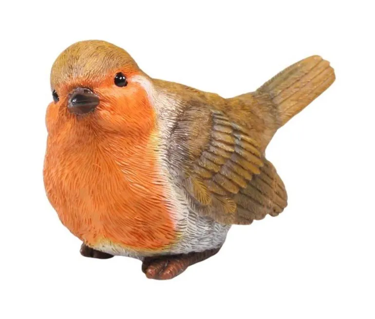 Oiseau rouge-gorge en résine (13.5 x 6.5 x 8 cm)