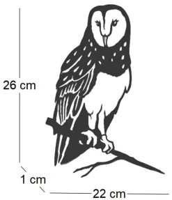 Oiseau sur pique chouette effraie en acier corten