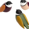 Oiseaux colorés à poser en polyérsine (Lot de 3)
