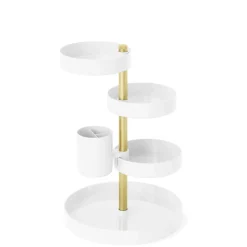 Organisateur de salle de bain 5 plateaux rotatifs Pirouette