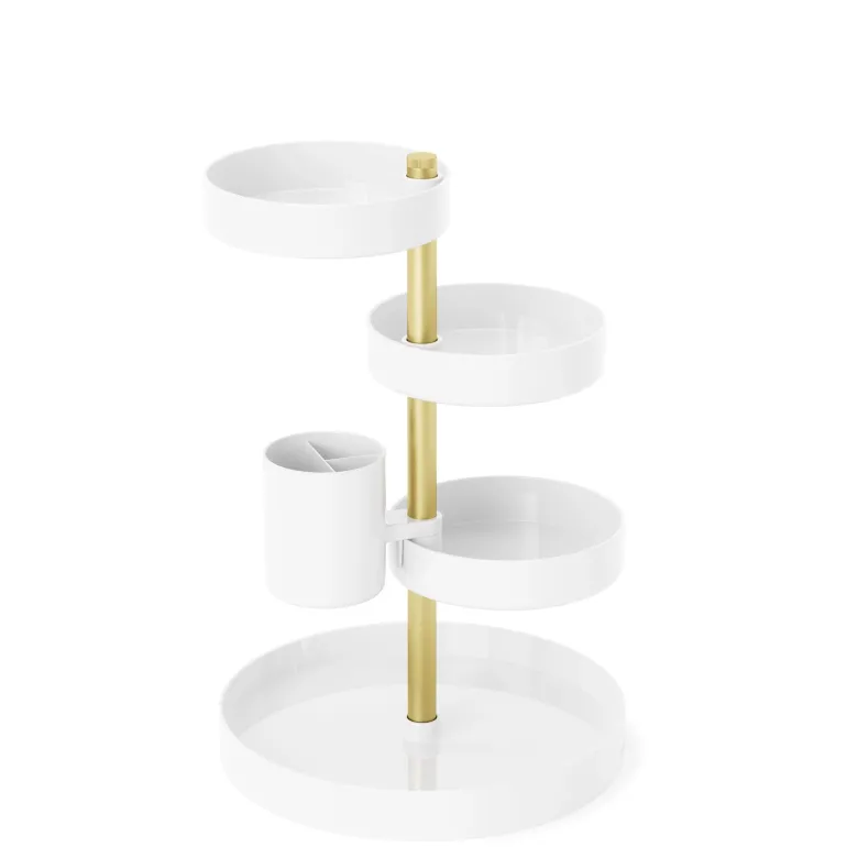 Organisateur de salle de bain 5 plateaux rotatifs Pirouette