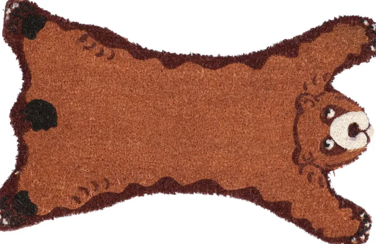 Paillasson animal en fibres de coco intérieur extérieur (Ours)