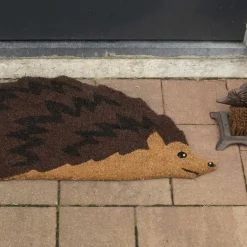 Paillasson animal en fibres de coco revers antidérapant (Hérisson)