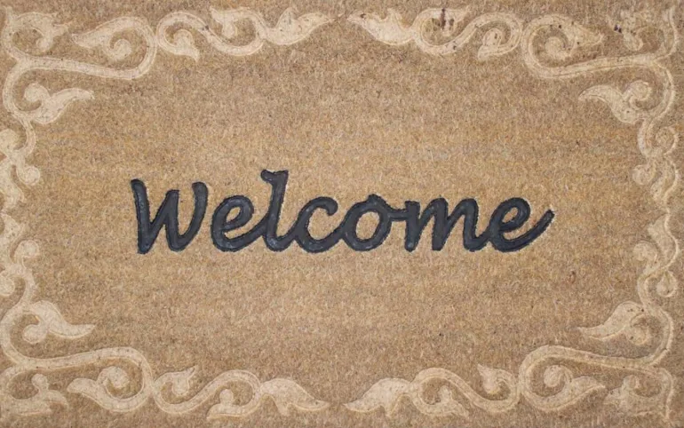 Paillasson coco relief Welcome