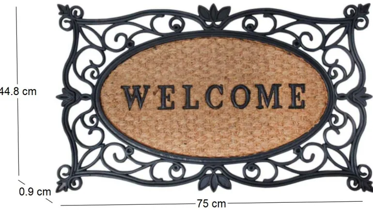Paillasson en caoutchouc et coco Welcome