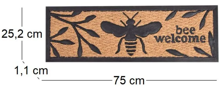 Paillasson en caoutchouc et fibres de coco Abeille