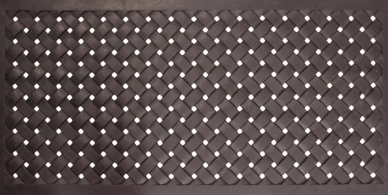 Paillasson en caoutchouc tressé (122 x 61 cm)