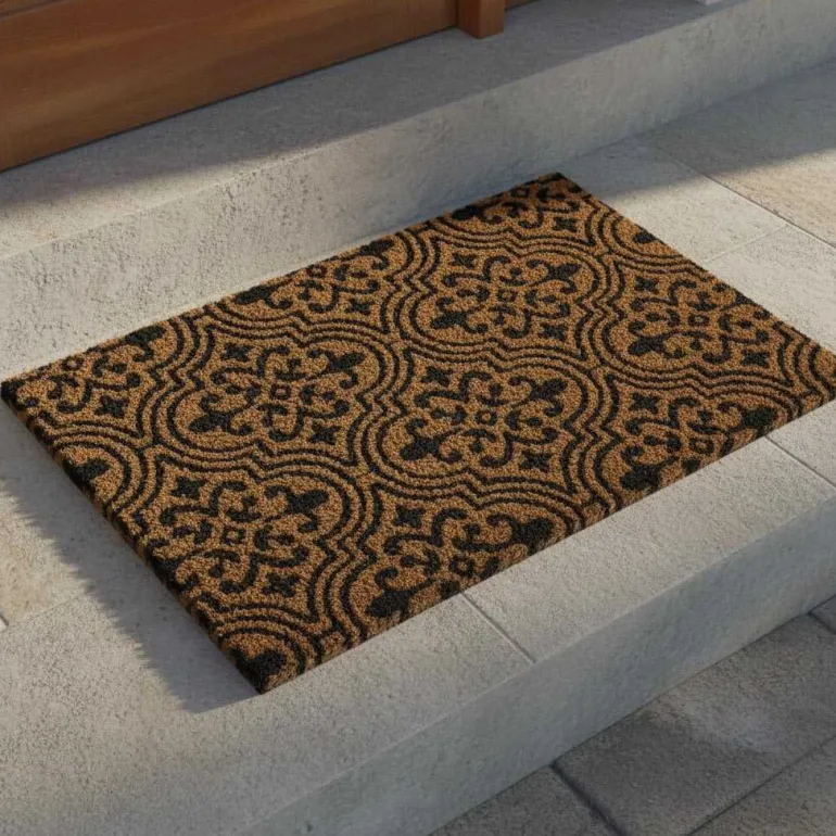 Paillasson en fibres de coco Arabesques 60 x 40 cm modèle aléatoire