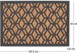 Paillasson en fibres de coco et caoutchouc 60 x 40 cm (Losanges)