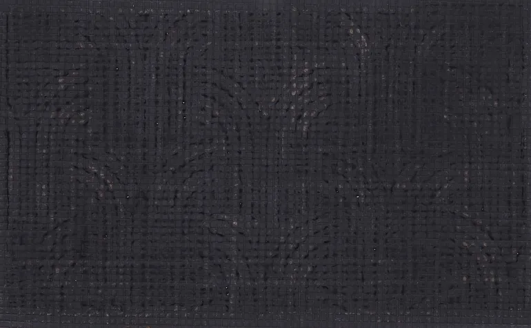 Paillasson en fibres de coco et caoutchouc avec motifs 75 x 45 cm (Art déco)