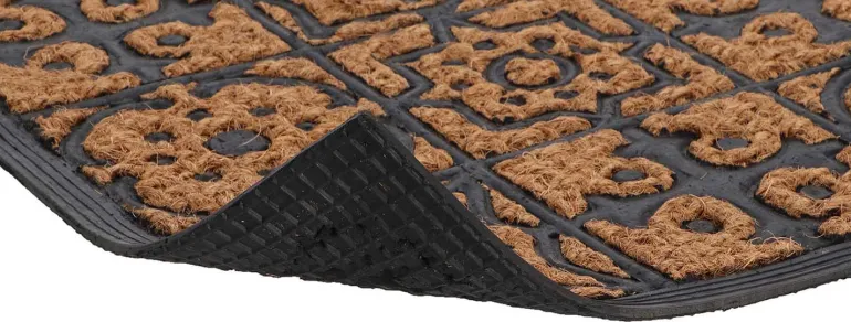 Paillasson en fibres de coco et caoutchouc avec motifs 75 x 45 cm (Mosaique)