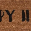 Paillasson en fibres de coco Happy (Noir)