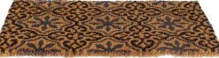 Paillasson en fibres de coco à motifs 75 x 45 cm (Rosettes)