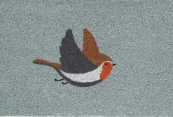 Paillasson en fibres de coco Rouge gorge (60 x 40 cm)