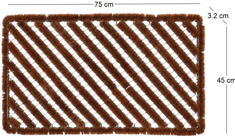 Paillasson spirale en fibres de coco (75 x 45 cm)