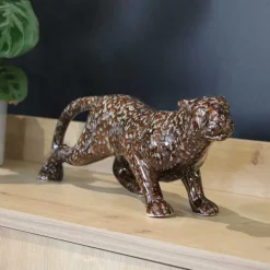 Panthère en céramique Spirit (Marron)