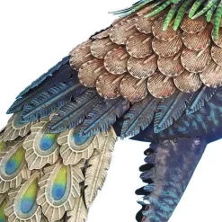 Paon décoratif en métal 94 cm