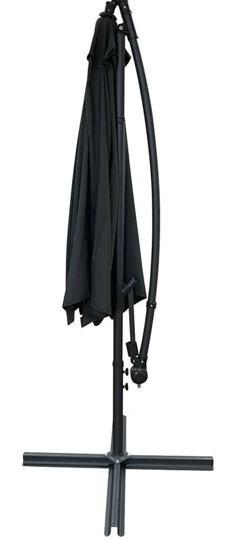 Parasol déporté rond Eko 3 m (Gris anthracite)