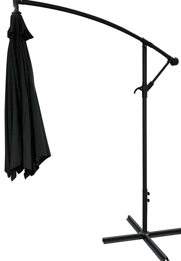 Parasol déporté rond Eko 3 m (Gris anthracite)