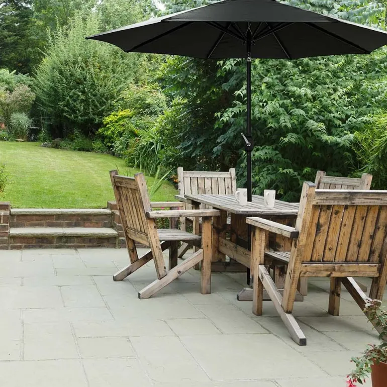 Parasol droit rond Eko 2.5 m (Gris anthracite)