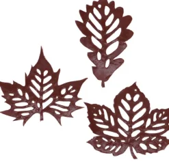 Pas japonais en fonte Feuilles (Lot de 3)