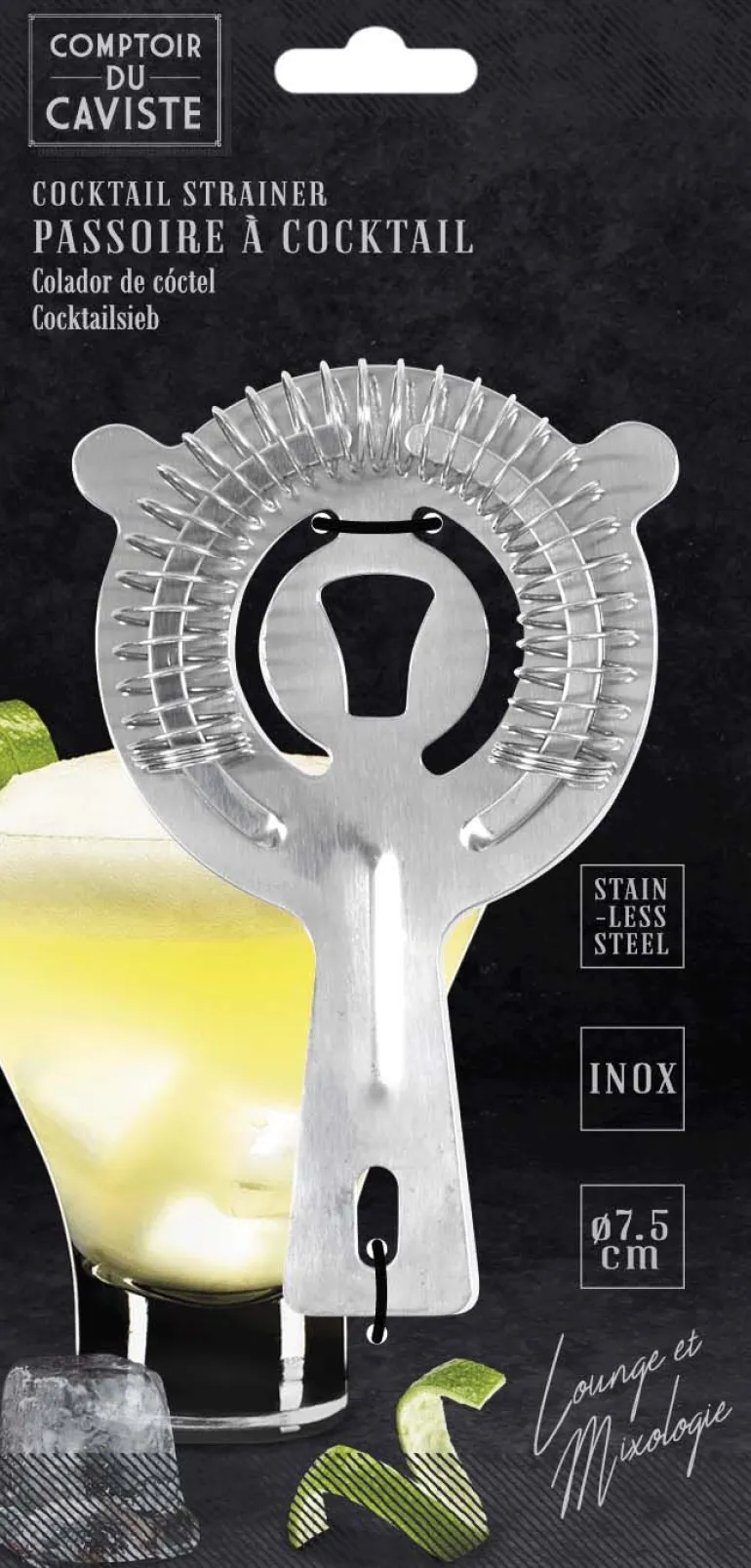 Passoire à cocktail en inox 15 cm
