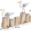Patère avec oiseaux sur troncs